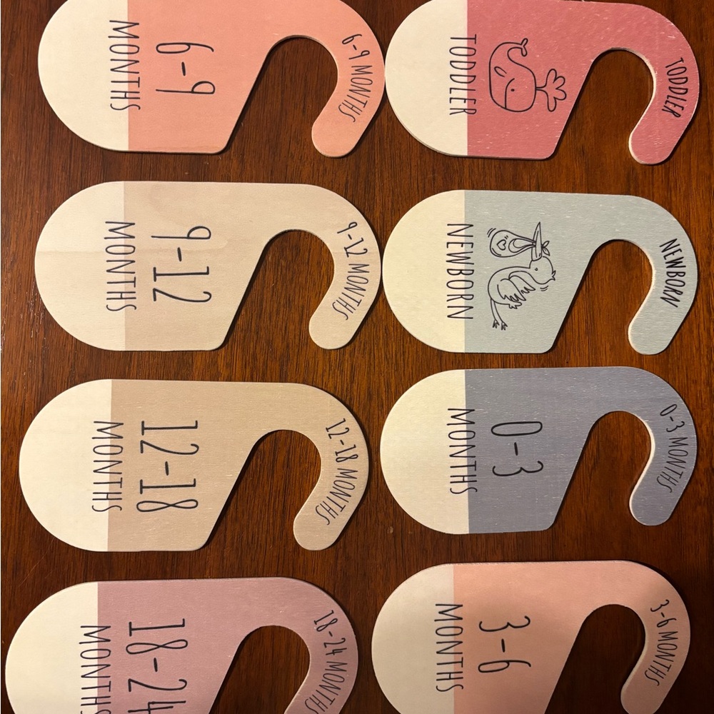 Neutral and Pink Closet Dividers for Kids
